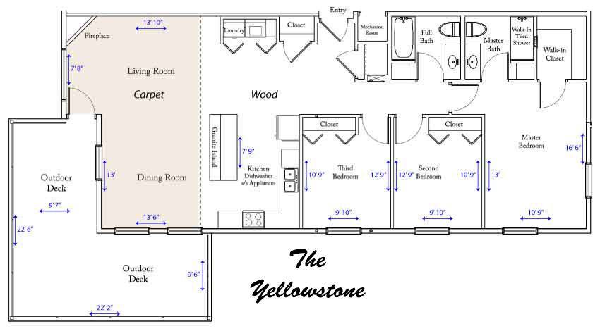 Yellowstone River apartment floorplan